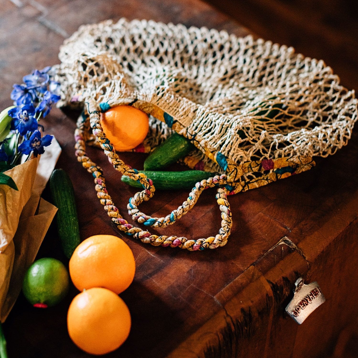 Sari & Jute Slouchy Net Bag - Ten Thousand Villages
