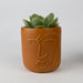 Full Lashes Terracotta Face Planter 4" - Default Title (6601580)