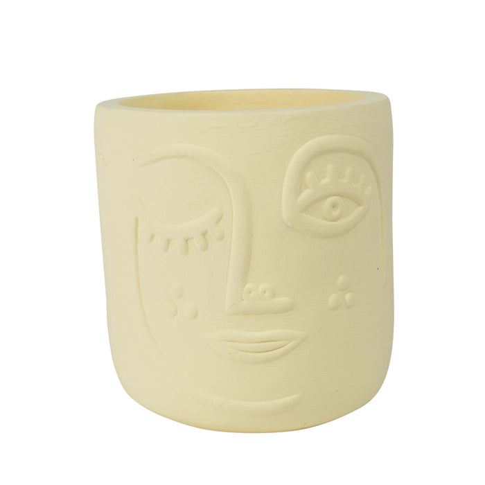 Winky Face Cream Terracotta Planter 4" - Default Title (6601610) 1
