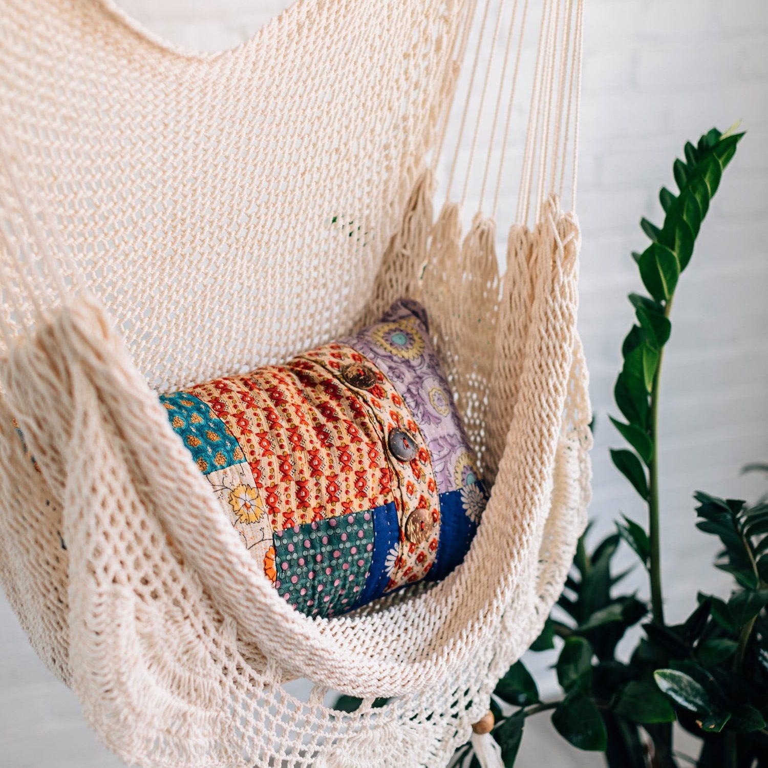 Ten Thousand Villages Sari Motif Cushion Cover - Thumbnail 2