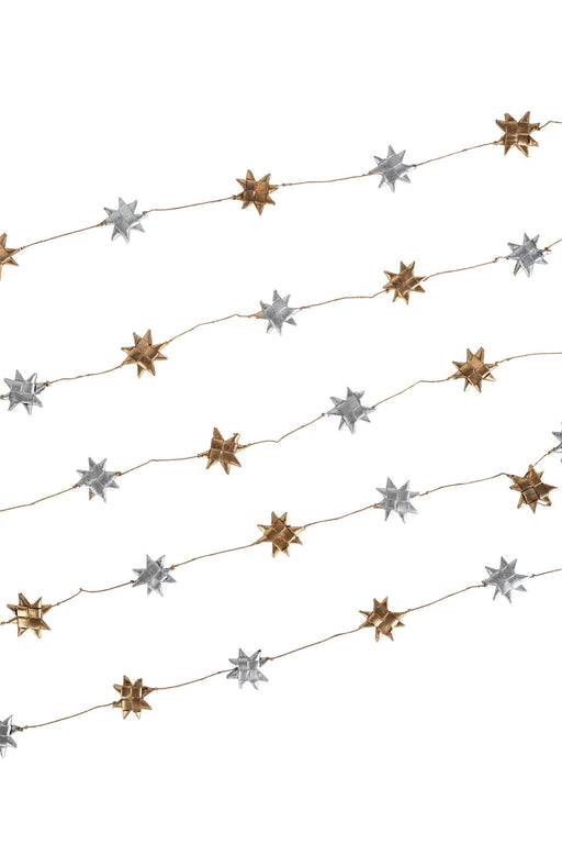 Silver and Gold Star Garland