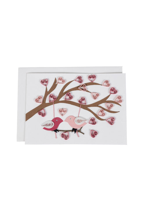 Lovebirds Quilled Card 1
