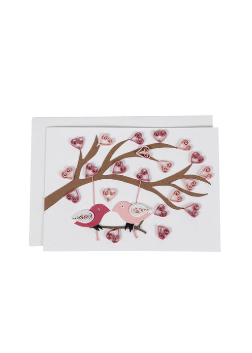 Lovebirds Quilled Card