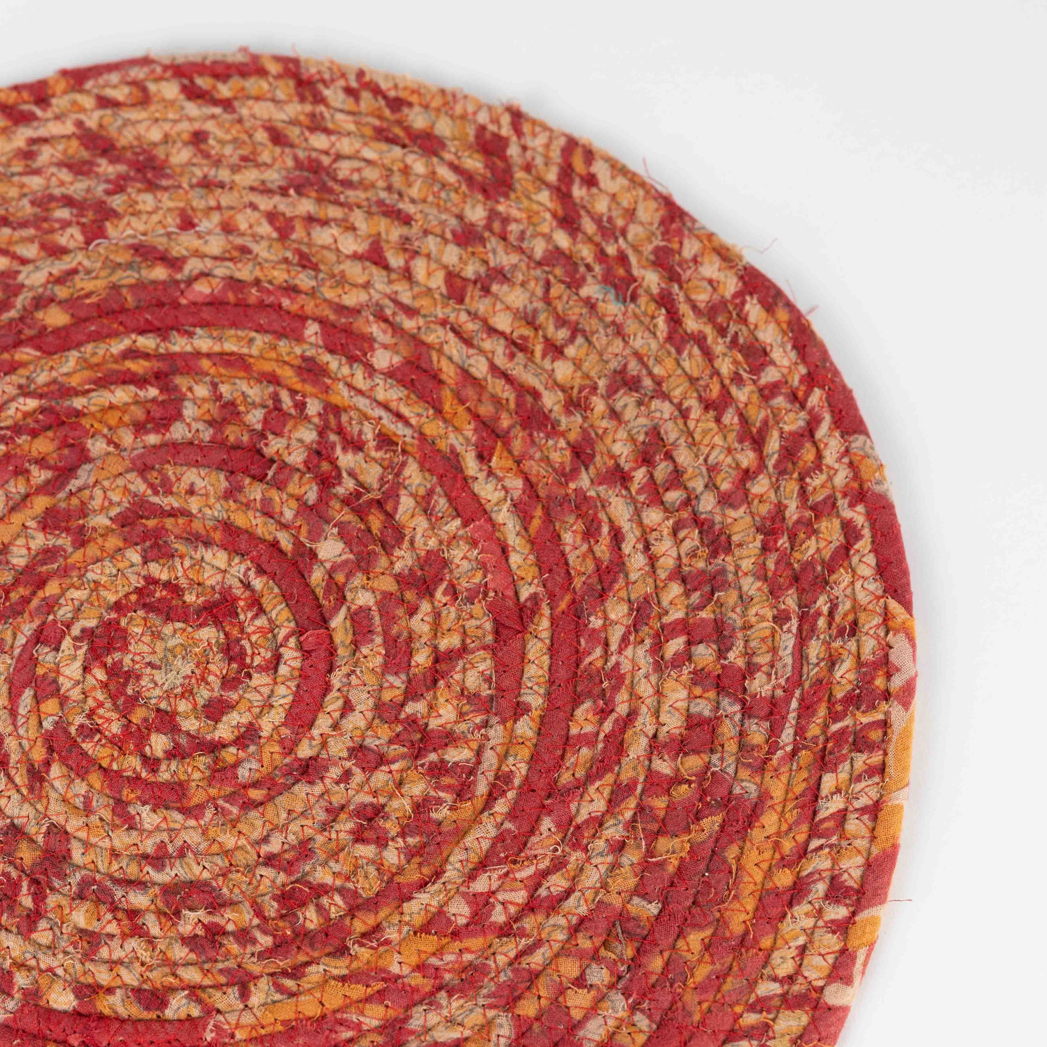 Recycled Sari Round Placemat - Ten Thousand Villages