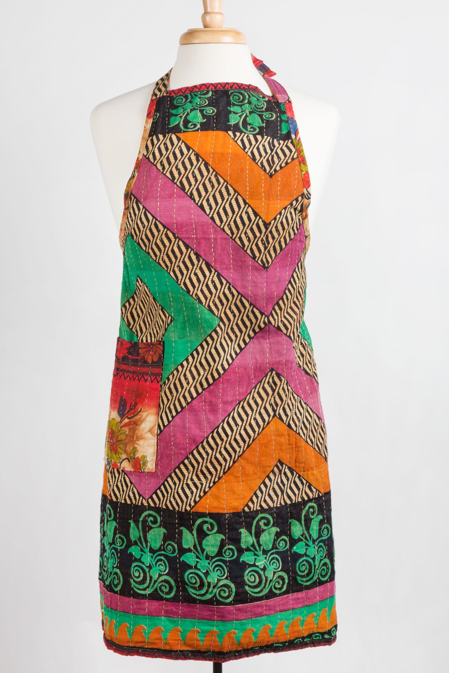 Upcycled Sari Apron - Ten Thousand Villages