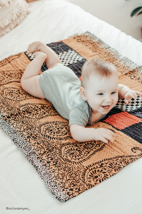 Upcycled Sari Baby Blanket 5