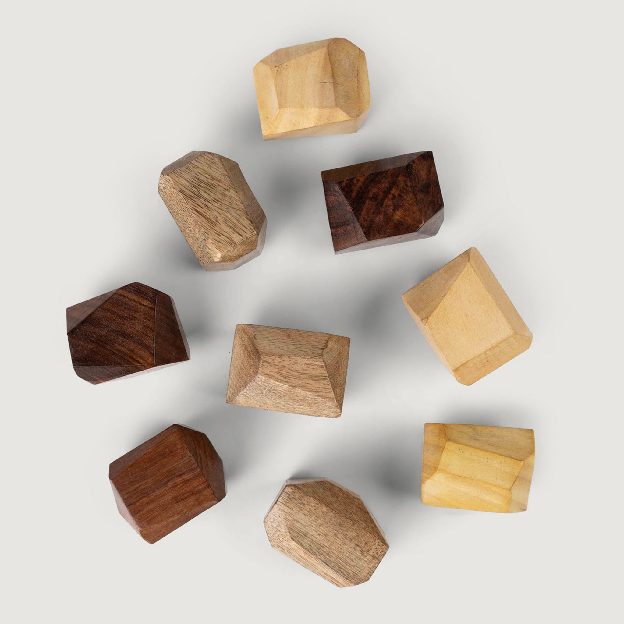 Upcycled Wood Stacking Stones - Set of 9 - Default Title (6801130)