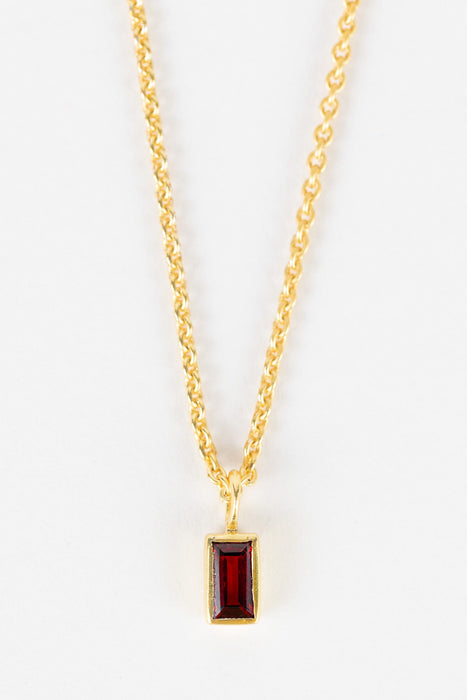 Garnet Gold Necklace 2