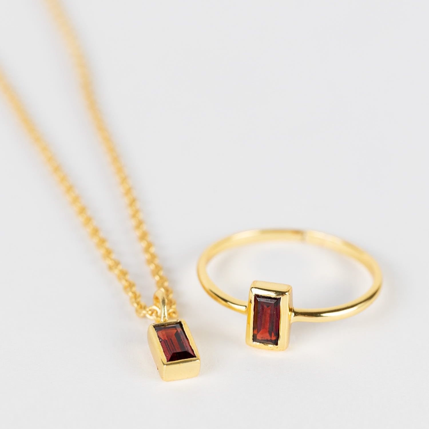 Garnet Gold Necklace - Ten Thousand Villages