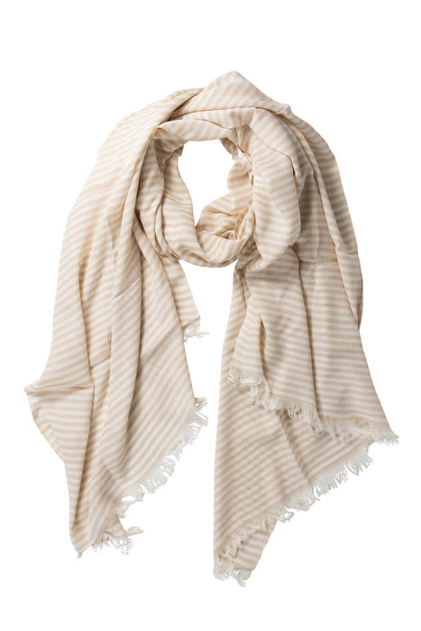 Nicely Neutral Striped Scarf 1
