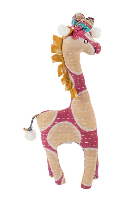 Kantha Stitch Stuffed Giraffe 1