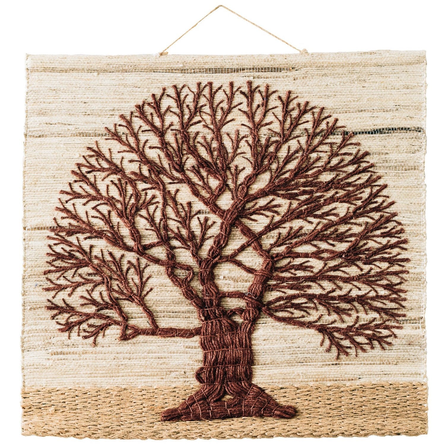 Ten Thousand Villages Jute Tree of Life Wall Hanging