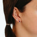 Silver Amethyst Baguette Earrings thumbnail 2