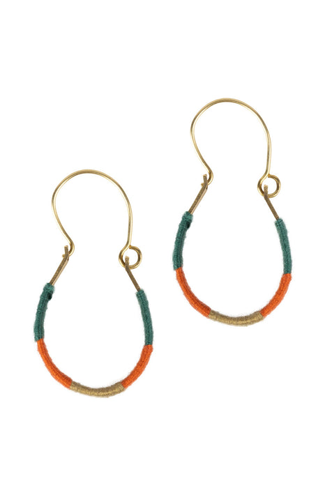 Wrapped-Up Brass Hoops - Multicolored 1