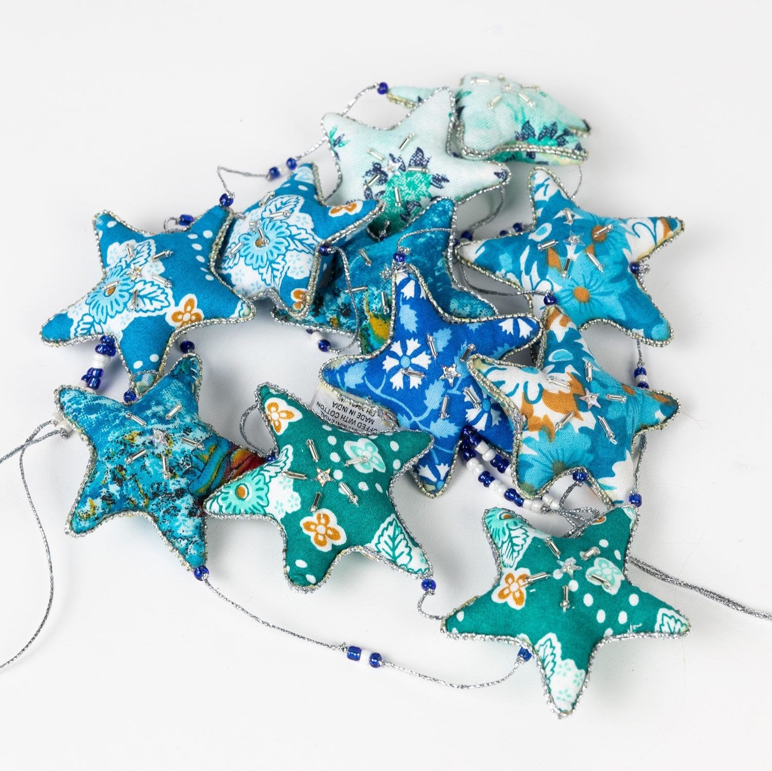 No.Gar1 キラキラ星のGarland*☼*Stayに癒しを*☼* Embroidered Star Garland – Ten Thousand Villages