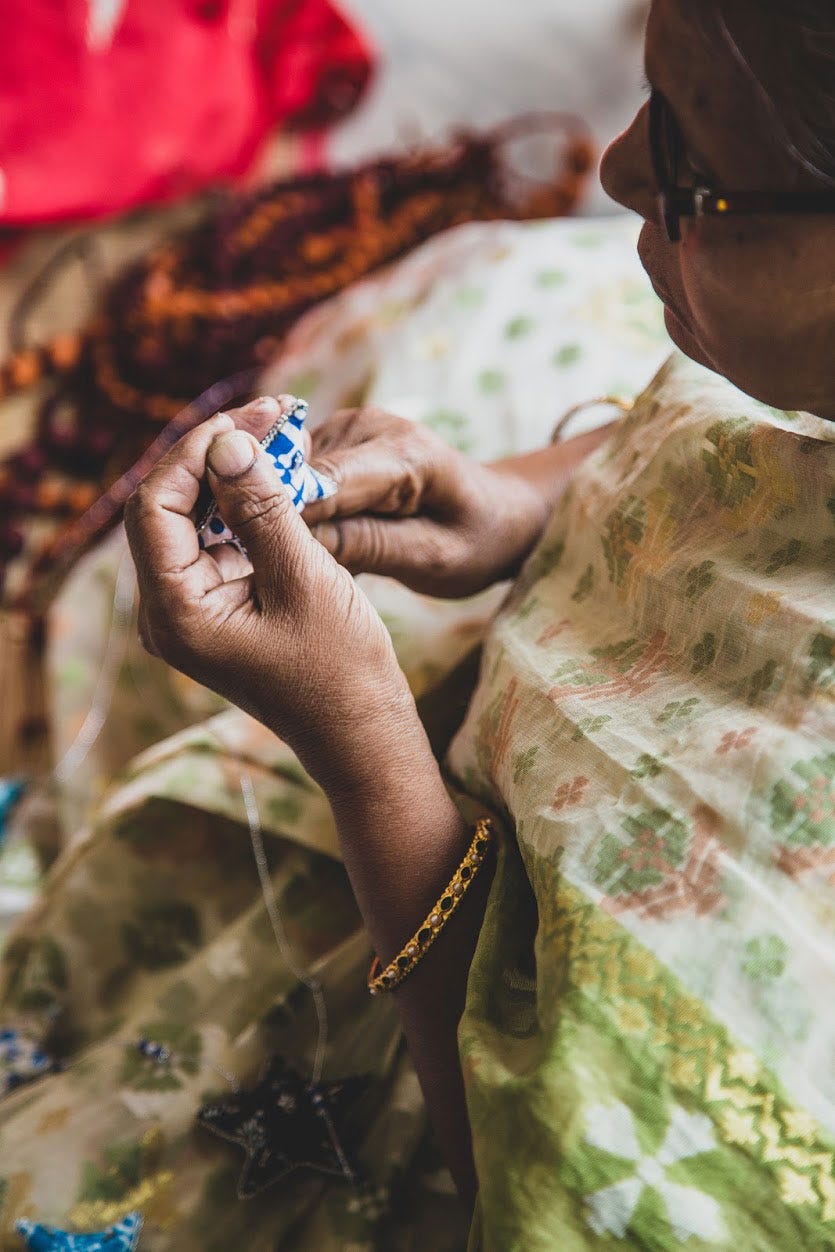 Embroidered Star Garland - Ten Thousand Villages