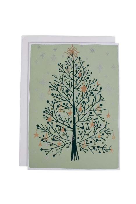 Sparkling Tree Holiday Card 1