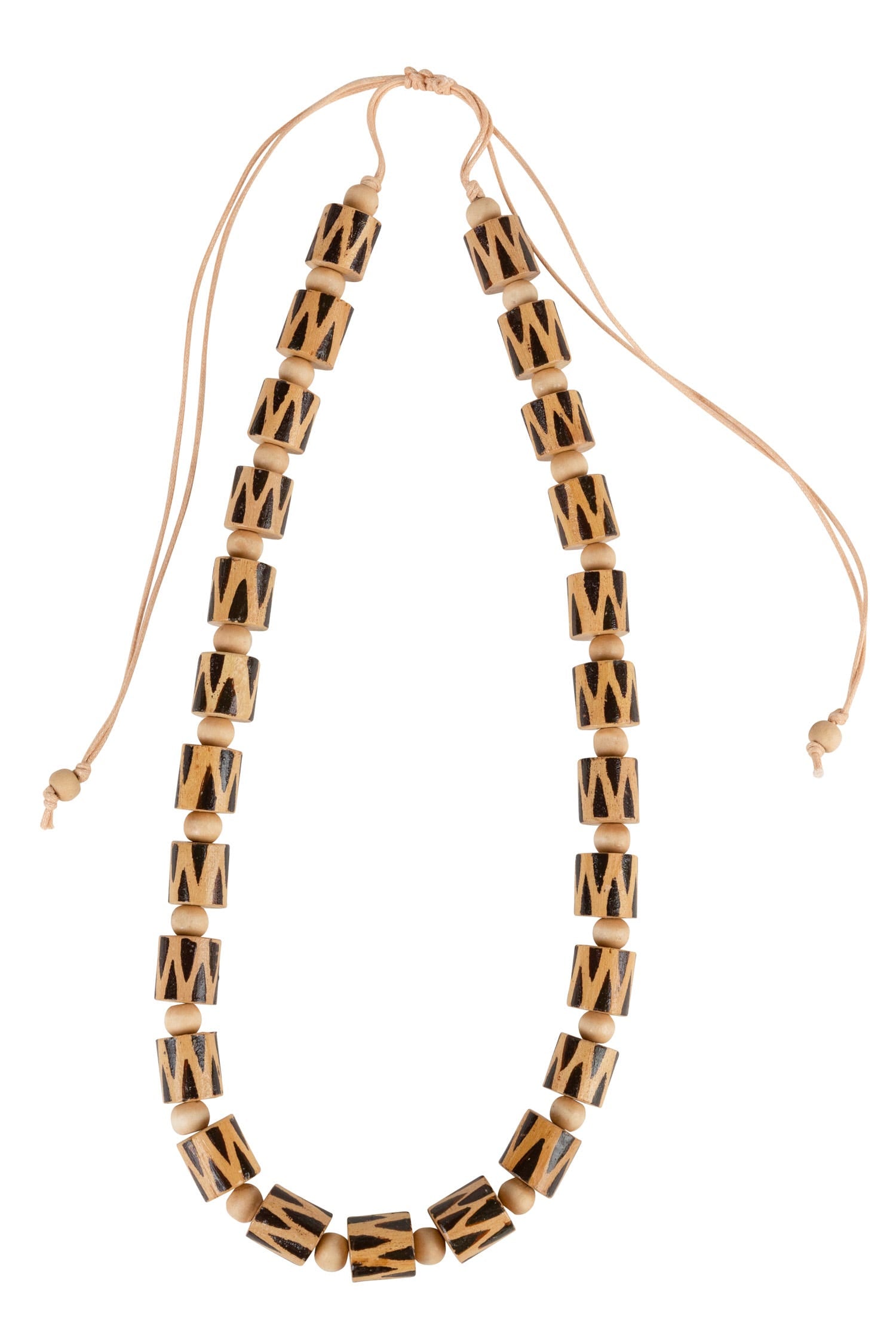 Wooden Barrel Bead Necklace - Ten Thousand Villages