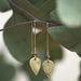 Brass Leaf Earrings thumbnail 2