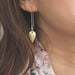 Brass Leaf Earrings thumbnail 3