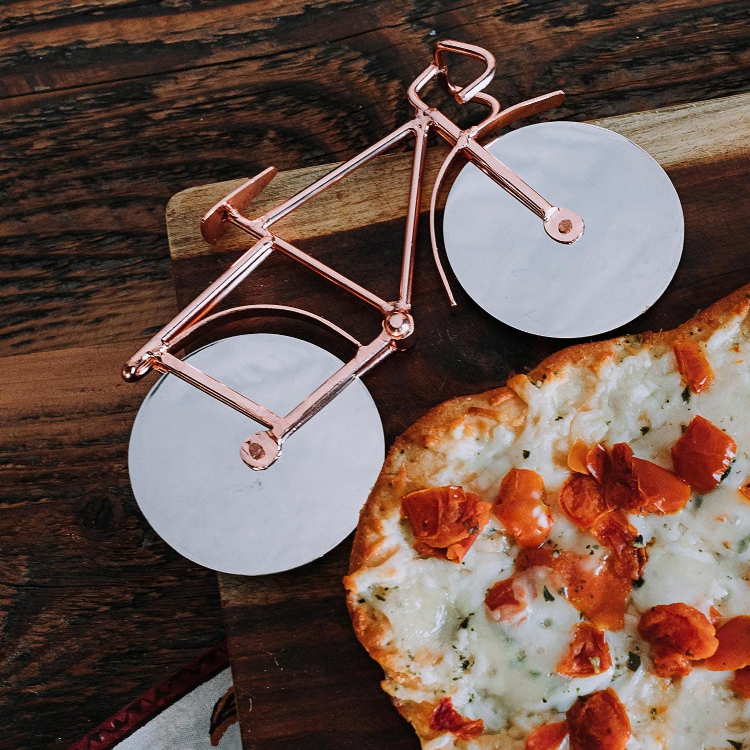 Ten Thousand Villages Bicycle Pizza Cutter - Thumbnail 4