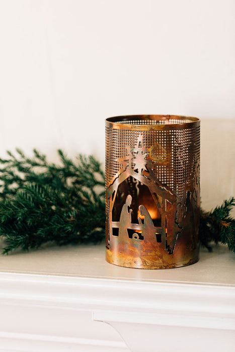 Bright Nativity Candleholder 2