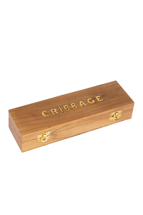 Teak Cribbage Box Set 1