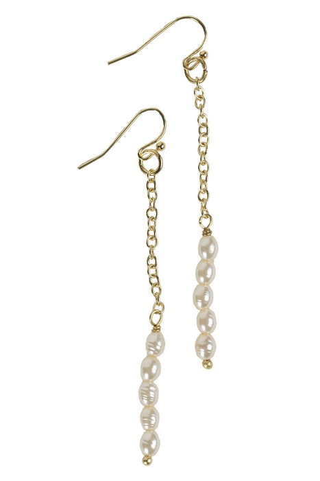 Chain & Pearl Drop Earrings 1