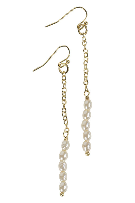 Chain & Pearl Drop Earrings