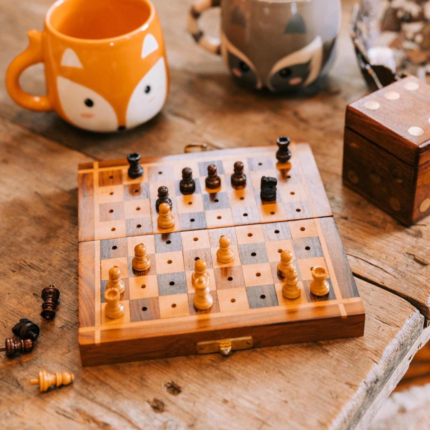 Sheesham Travel Chess Set - Ten Thousand Villages