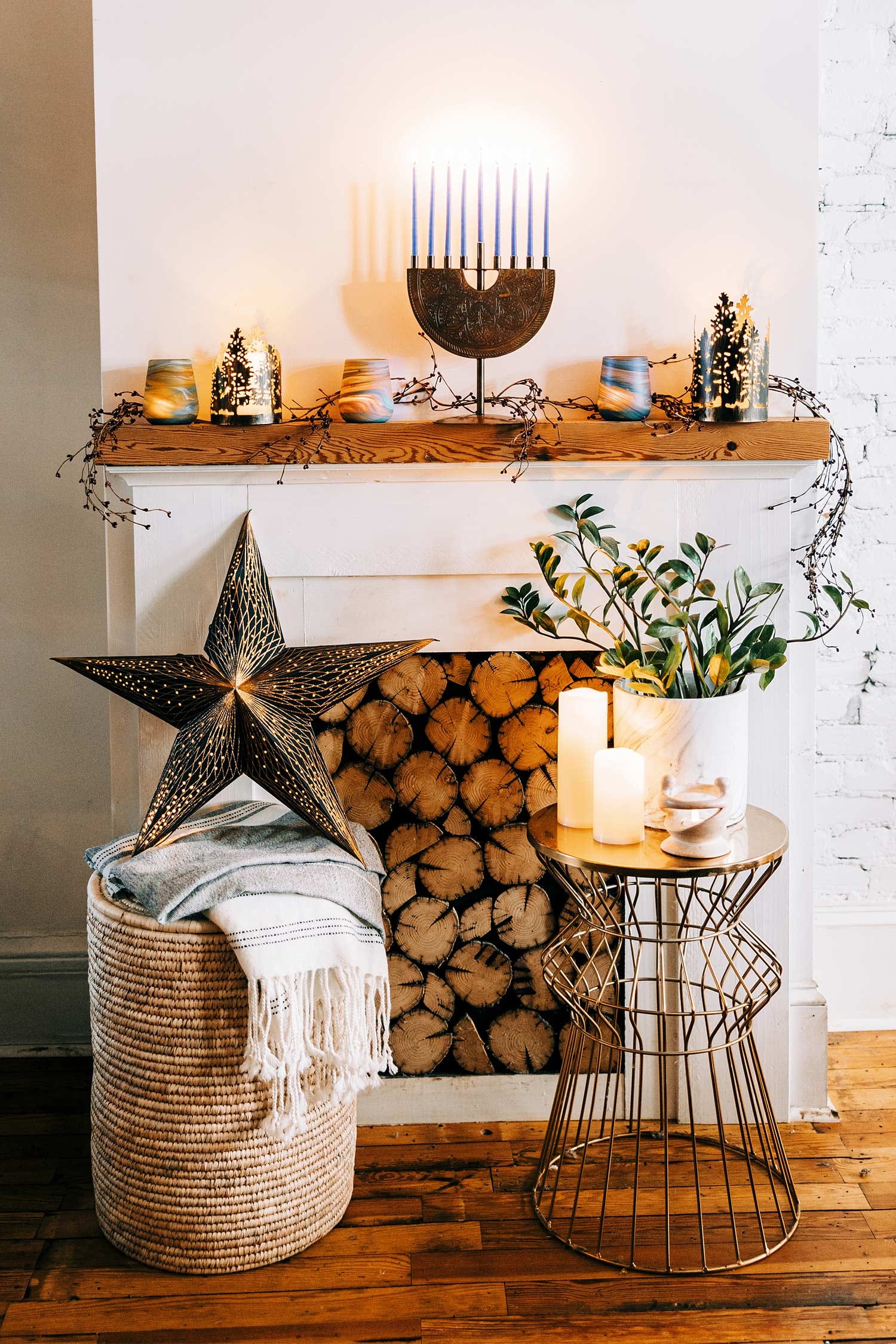 Engraved Iron Menorah - Ten Thousand Villages