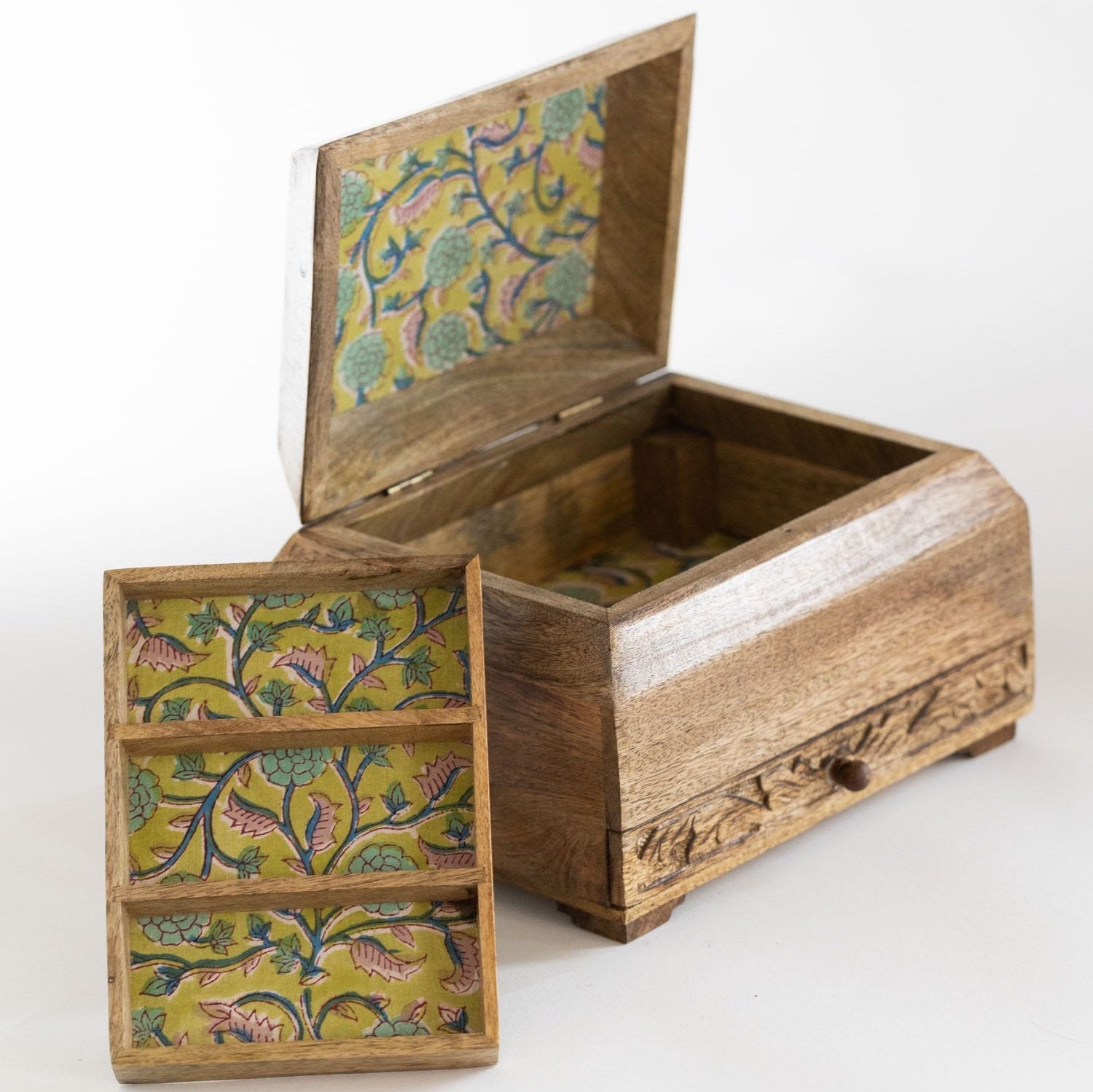 Phoolon Mango Wood Jewelry Box - Ten Thousand Villages