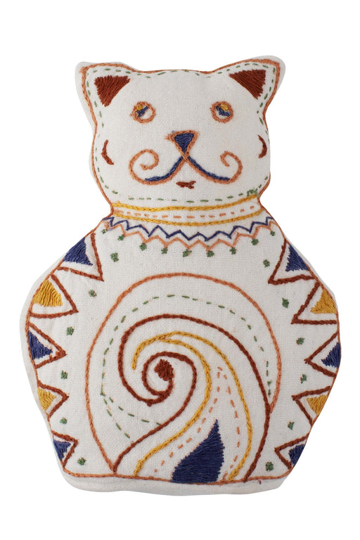Embroidered Stuffed Cat