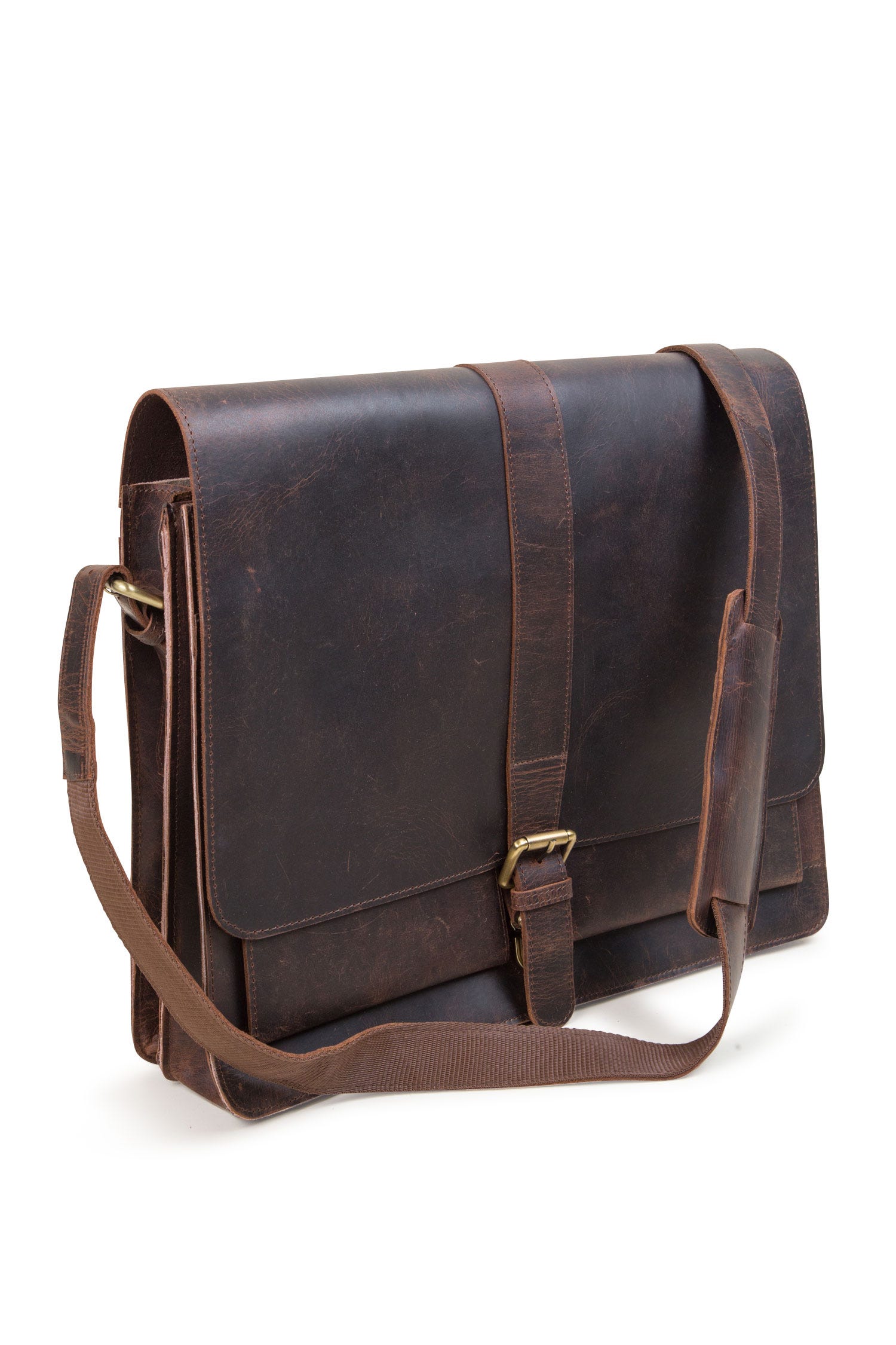 Eco Leather Messenger Bag - Ten Thousand Villages