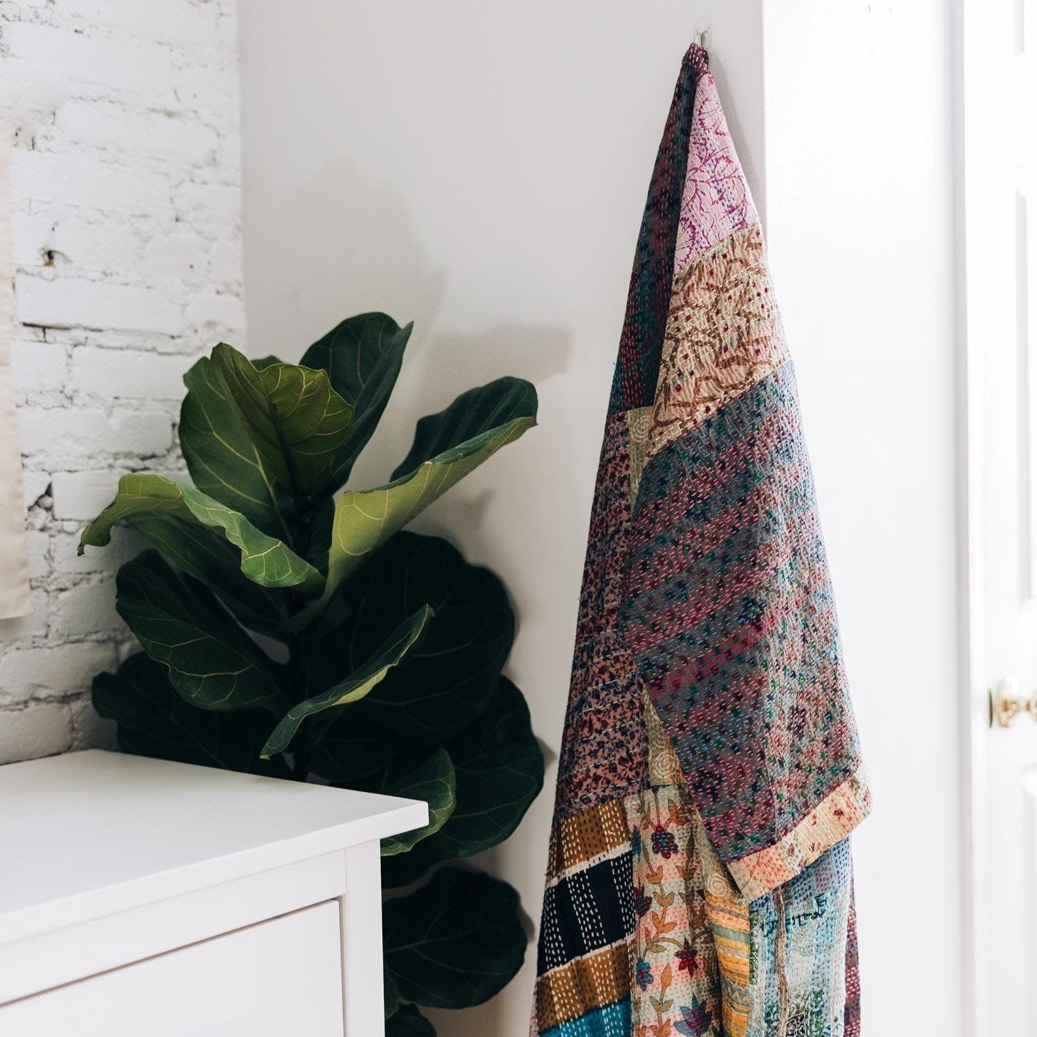 Kantha Stitch Sari Bathrobe - Ten Thousand Villages