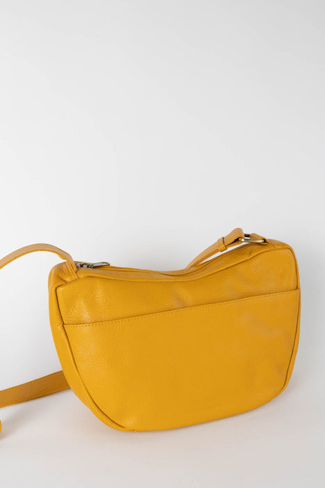 Yellow Eco-Leather Crescent Purse 4