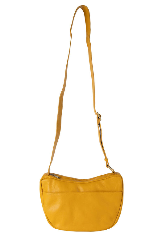 Yellow Eco-Leather Crescent Purse