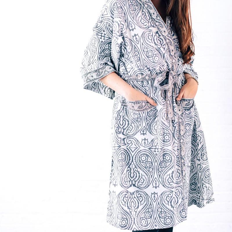 Paisley Cotton Robe - Ten Thousand Villages