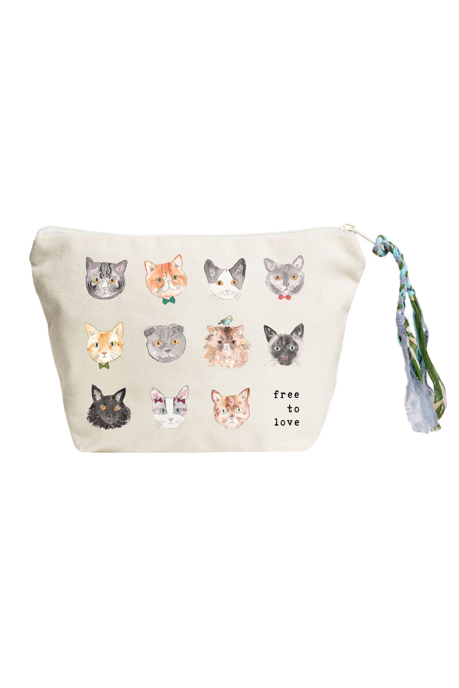Free To Love Pouch (Cats) - Ten Thousand Villages