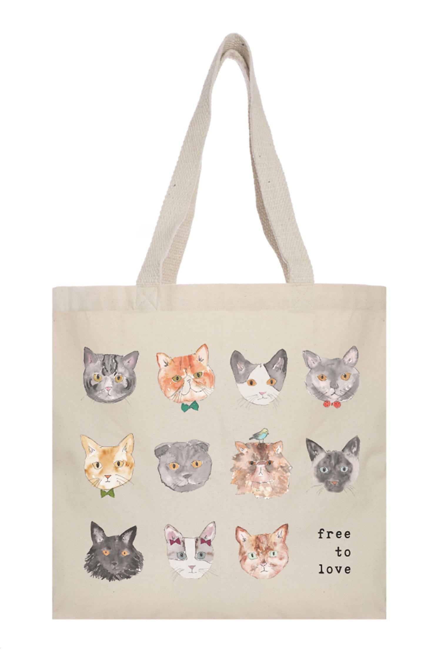 Free to Love Tote (Cats) - Ten Thousand Villages
