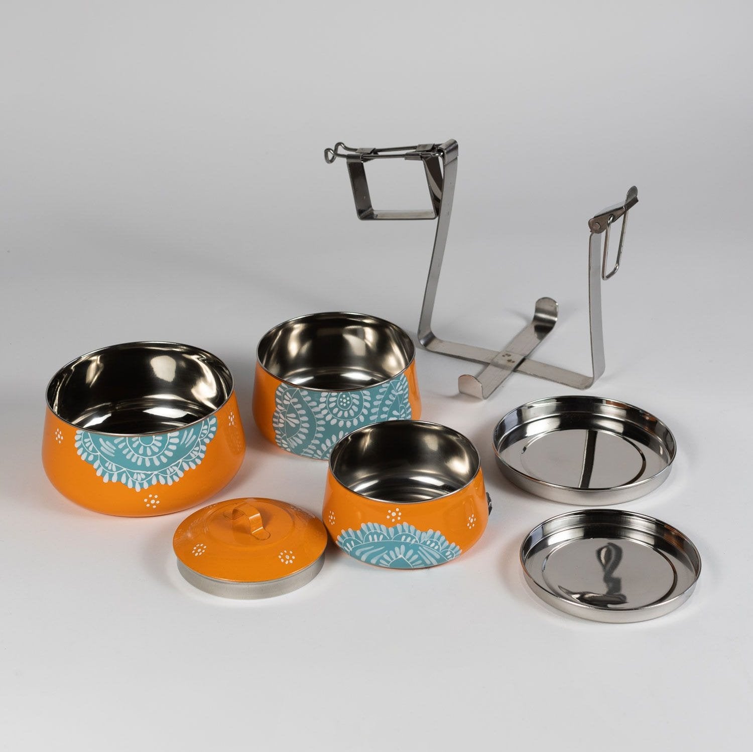 3 Tier Steel Tiffin To Go Container - Ten Thousand Villages