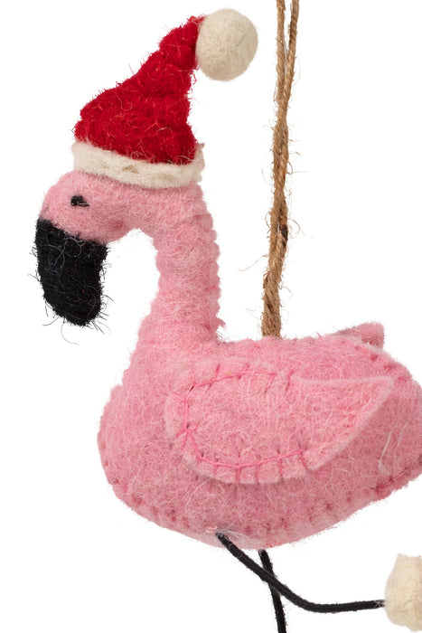 Flamingo Santa Ornament 2