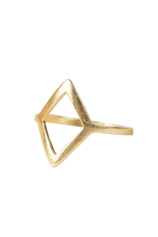 Open Diamond Brass Ring