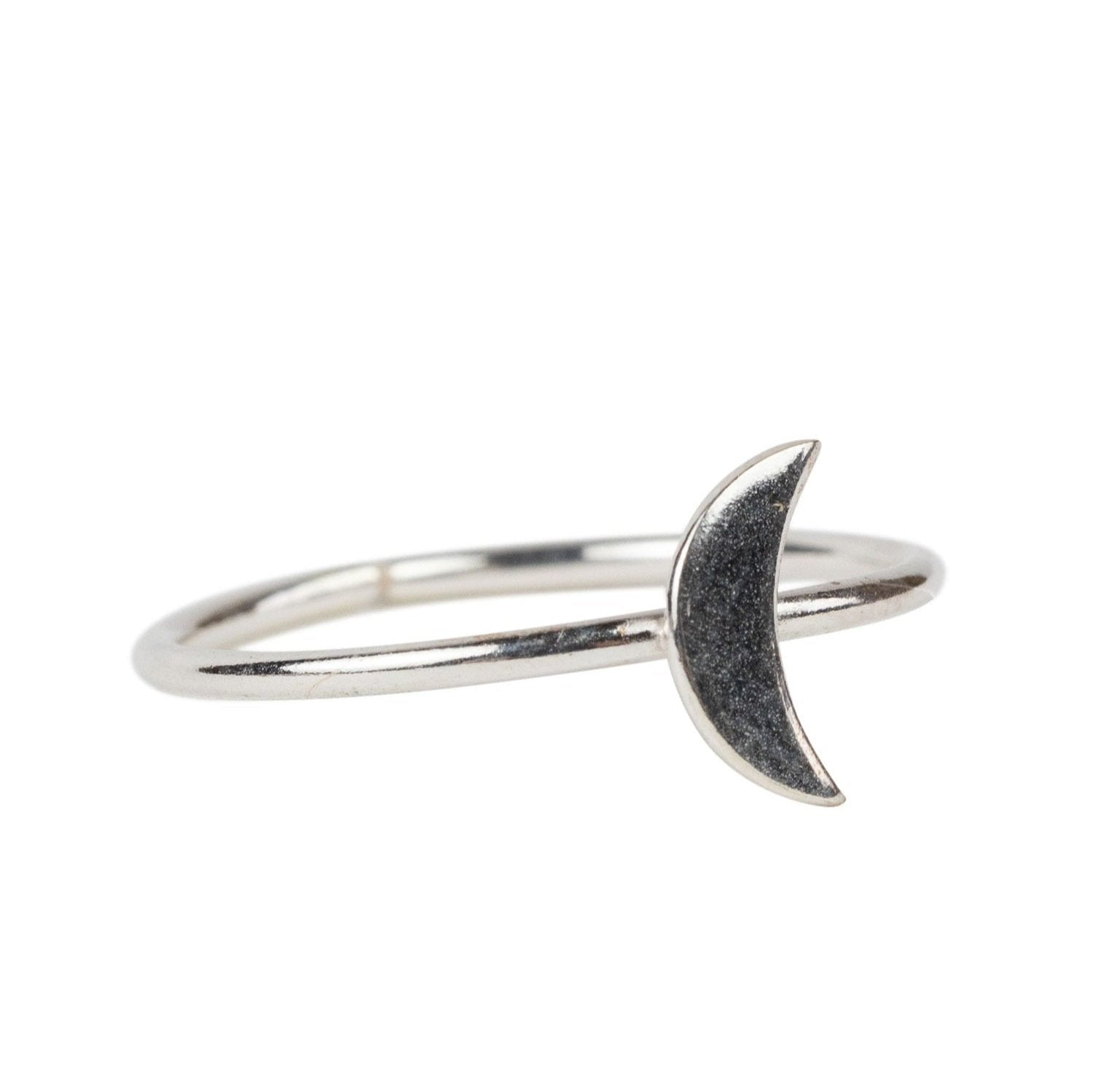Silver Crescent Moon Ring - Ten Thousand Villages