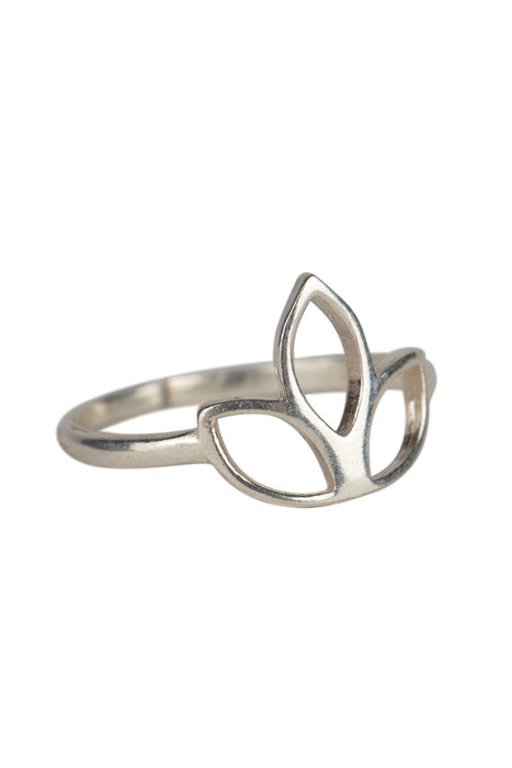 Silvery Lotus Ring 1