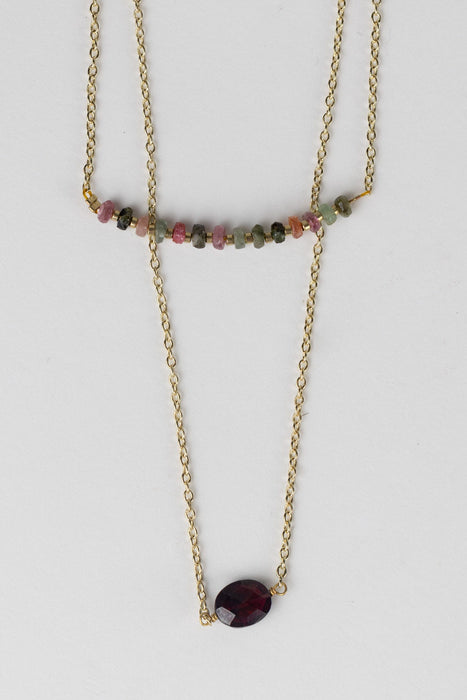 Double Strand Garnet Necklace 2