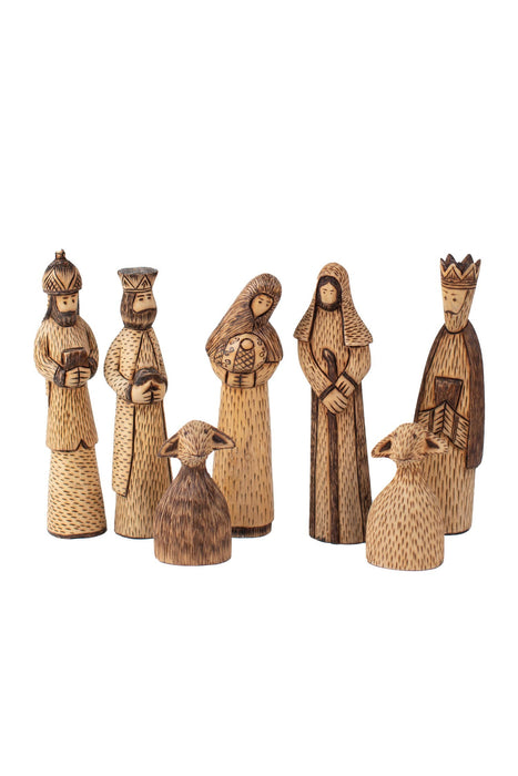 Hand-Carved Wooden Nativity 1