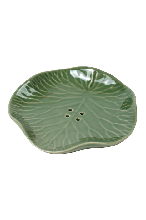 Green Lily Pad Soap Dish 1