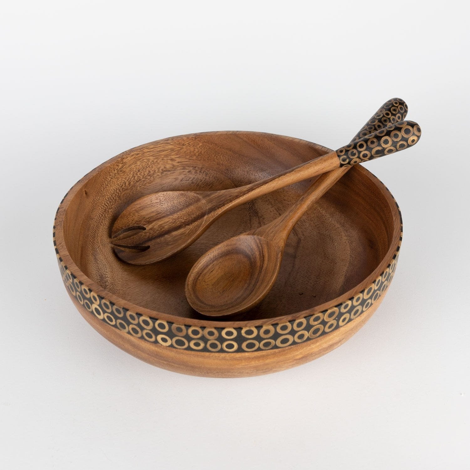 Gather Round Wood Salad Servers - Ten Thousand Villages