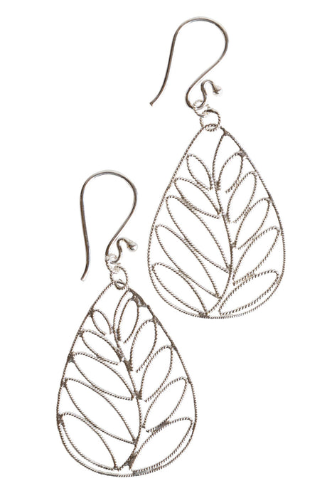 Silver Palms Earrings 1